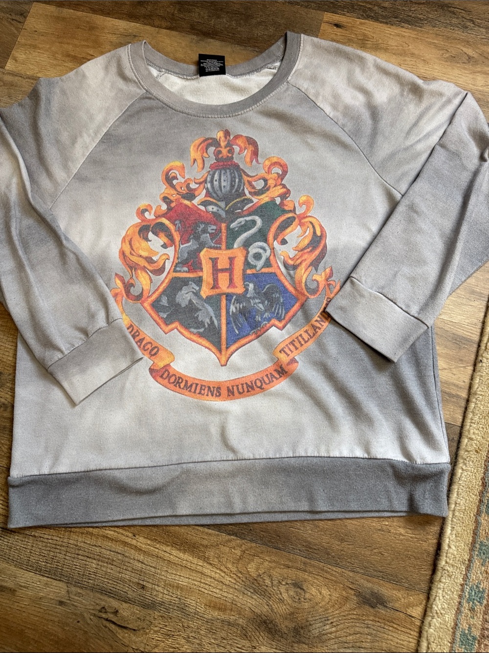 Vintage Harry Potter grey with graphic wizard scenesize 2 X